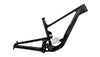 A matte black Rocky mountain bike frame shown from a side profile view against a solid white background.